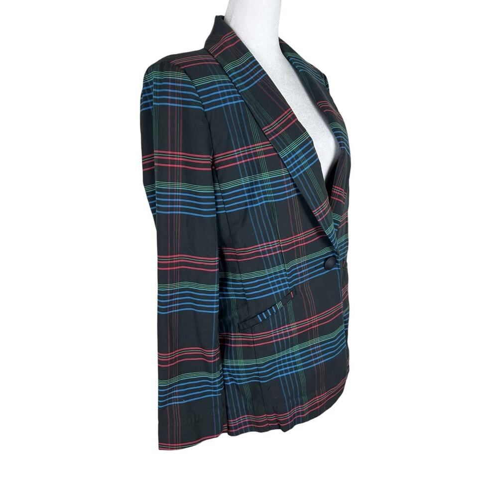 Cabi 3850 Plaid Blazer Preppy Business Office Career Tartan Jacket Size Medium - Picture 3 of 7